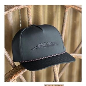 This is an Armadillo Hat Co. Blackbird men's rope black hat